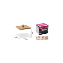 GENERICO - ORGANIZADOR CON TAPA DE BAMBU 10CM