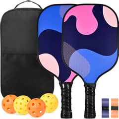 PUREPOWER - Juego De 2 Paletas Y 4 Pelotas De Pickleball Con Estuche