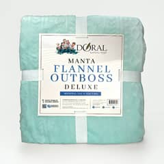 DELUXE - Manta Flannel Outboss Turquesa Doral 127×152 cm