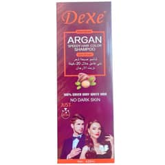 DEXE - Shampoo Tinte Cubre Canas Con Argán Color Marrón castaño