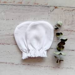 WAWA BABY DESIGN - Par Wawa Mitones Blancos Algodón Pima