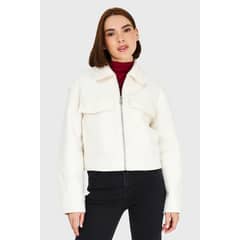 VELT - Chaqueta Corta Blanca Manga Larga Tipo Zara