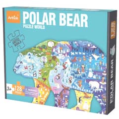 OEM - Rompecabezas Temático Oso Polar- 128 Piezas para Niños de +3 Años