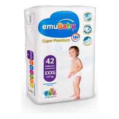 EMUBABY - Pañal Super Premium Tamaño Xxxg - 42 pañales