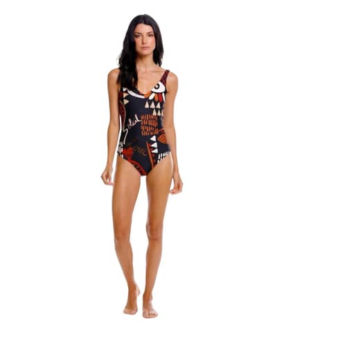 BARU SWIMWEAR - Traje de Baño Mujer Entero Lolita Ubuntu Bordado a mano