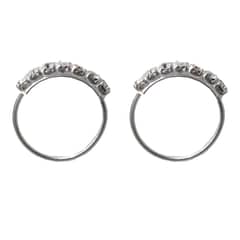 BIJOUTERIA LB20 SPA - Aros de Plata Piercing con Banda Brillante - Plata