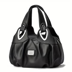 DANWEILE - Bolso de mano de cuero PU con estampado para mujer - Negro