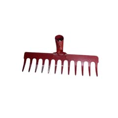 GENERICO - Rastrillo Metálico Recto 30cm 12 Dientes Para Jardinería