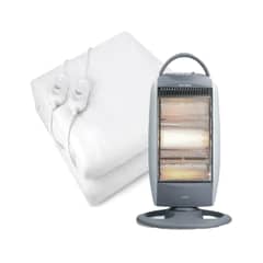 NEX - Estufa Halogena 1100w + Calientacama 2 Plazas 60w Blanco