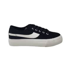 HERIEL - Zapatilla Negra Lona Baja