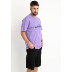 KOTTING - Polera Jersey Estampada Cuello V Lila