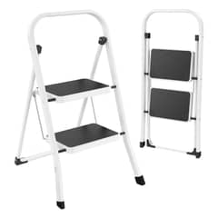 HOMEN - Escalera de aluminio tijera ESCALERA2P blanco