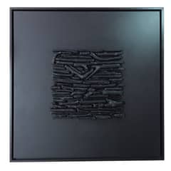 GENERICO - Cuadro decorativo negro 80x80
