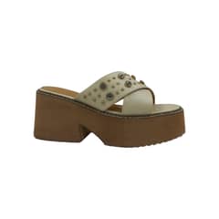 HERIEL - Sandalia Beige Plataforma Mujer