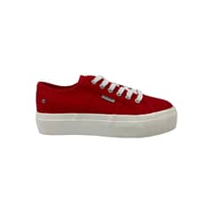HERIEL - Zapatilla Roja Plataforma Mujer
