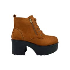 HERIEL - Botín Camel Plataforma Mujer