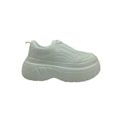 HERIEL - Zapatilla Blanca Plataforma Mujer