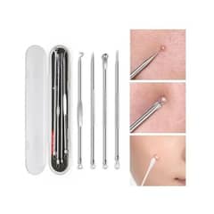 GENERICO - Set 4 Extractor O Removedor Puntos Negros Skin Care + Cajita