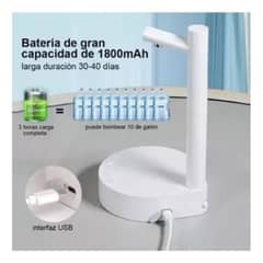 GENERICO - Bomba Dispensador de Agua Eléctrico Recargable USB de Mesa