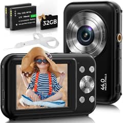 GENERICO - 44mp Cámara Digital Para Niños 1080p Videos Principiantes Color Negro