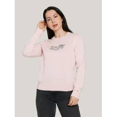 TOMMY HILFIGER - Sweater Script Graphic Logo Rosado