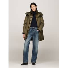 TOMMY HILFIGER - Parka Acolchada Con Gorro Verde