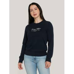 TOMMY HILFIGER - Sweater Script Graphic Logo Azul