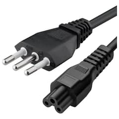 OEM - Cable Poder Trébol Para Cargadores De Notebook Reforzado