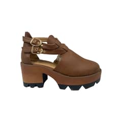 HERIEL - Zapato Café Plataforma Mujer