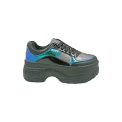 HERIEL - Zapatilla Negra Plataforma Mujer