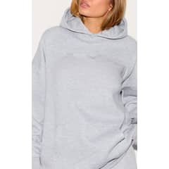 VELT - Conjunto Buzo Gris Capucha & Pantalones Rectos Mujer