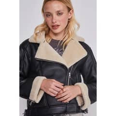 VELT - Chaqueta Corta Negra Chiporro Mujer