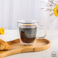 HOME LOGICS - Set 4 Tazas Double Wall Glass 230 ml 1 un