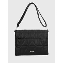 HUSH PUPPIES - Bolso Notebook Ecocuero Mujer Quilt Negro
