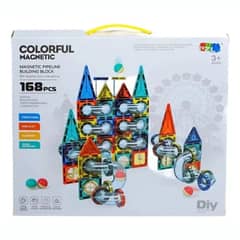 ANGELES DEL HOGAR - JUEGO MAGNÉTICO DE CONSTRUCCIÓN 168 PIEZAS PARA NIÑOS