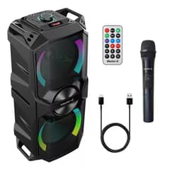 MASTER G - Parlante Karaoke Bluetooth Luxor 65” X2 con luz y Micrófono