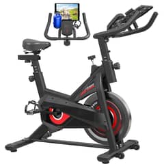 YEP S - Bicicleta De Spinning Deluxe Red Extra Confort - Negro