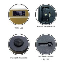 GENERICO - Báscula Balanza De Baño Digital Pantalla Electrónica Hasta 180 Kg ROSA