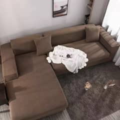 GENERICO - FUNDA TIPO L CUADRILLE SILLON MEDIANO MODULARES 2 PIEZAS CAFE MP