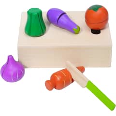 JUGUETON - Juego Madera Didáctico Tabla Cortar Vegetales