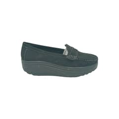 HERIEL - Mocasín Negro Plataforma Mujer