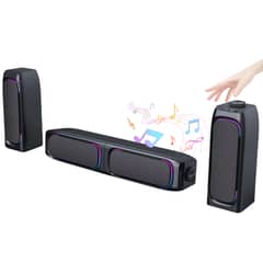 CASTLEN - Parlante Gamer Pc Tv RGB Inalámbricos Con Subwoofer Soundbar