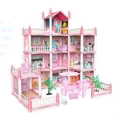 TATEE - Juguete Casa de muñecas 11 Dollhouse Muebles Castillo Diy