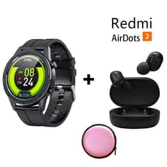 XIAOMI - KUMI GT3 reloj inteligente deportivo y combo airdots2 - Negro
