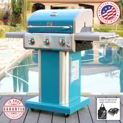 KENMORE - Parrilla a gas 3 Quemadores + Set de Asado + Garras de Oso