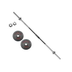 GENERICO - Pack Barra Recta Pre - O 1.5mts Desmontable + 2 Discos 5kg