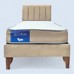 GENERICO - CAMA BEIGE + RESPALDO TUBULAR 15P LINO