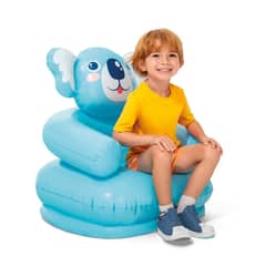 INTEX - Sillón Inflable para Niños Happy Animal Azul