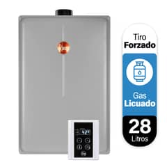 RHEEM - Calefont 28 litros Gas Licuado Tiro Forzado