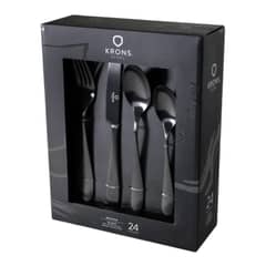 KRONS - Set Cuchillería Black 24 Piezas